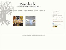 Tablet Screenshot of baobabframes.com